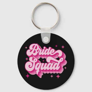 Porte-clés Équipe de mariée Rétro Mariage Demoiselle d'honneu