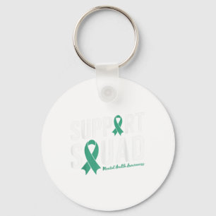 Porte-clés Équipe De Soutien Au Ruban Vert Pour La Sensibilis