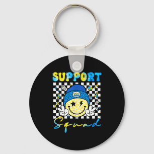 Porte-clés Équipe de soutien Groovy Sensibilisation au syndro