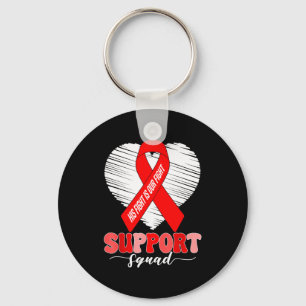 Porte-clés Équipe de soutien groovy Son combat est notre comb