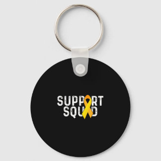 Porte-clés Équipe de soutien _ ruban jaune _ cancer infantile