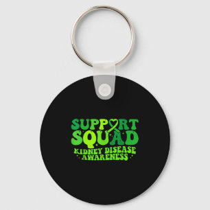 Porte-clés Équipe de soutien ruban vert maladie rénale pkd