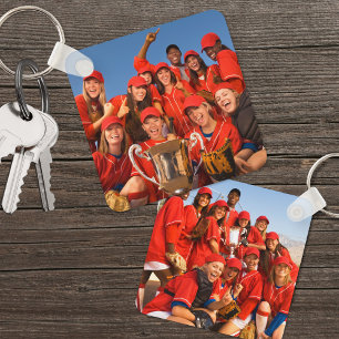 Porte-clés Équipe de sport double face personnalisée Deux pho
