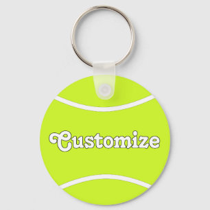 Porte-clés Équipe de tennis ou nom du joueur Personnalisé