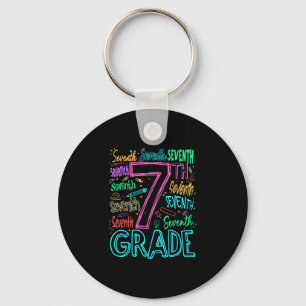 Porte-clés équipe de typographie de 7e année septième année r