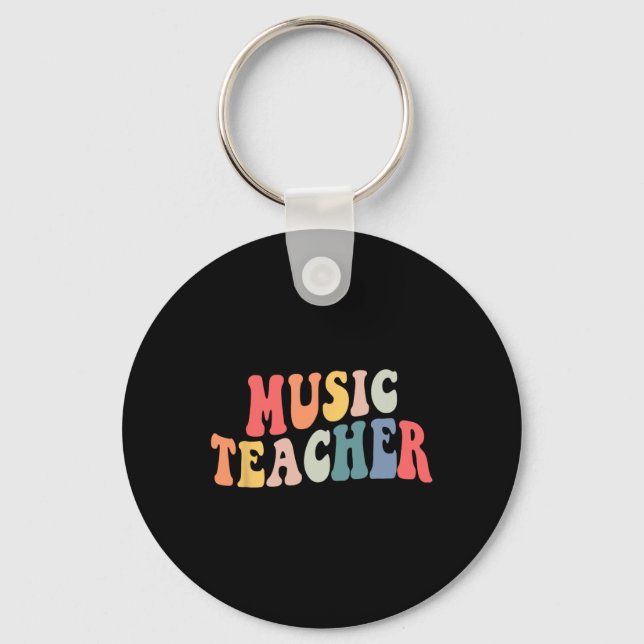 Porte-clés Équipe Enseignante Musique super Professeur Retour (Recto)