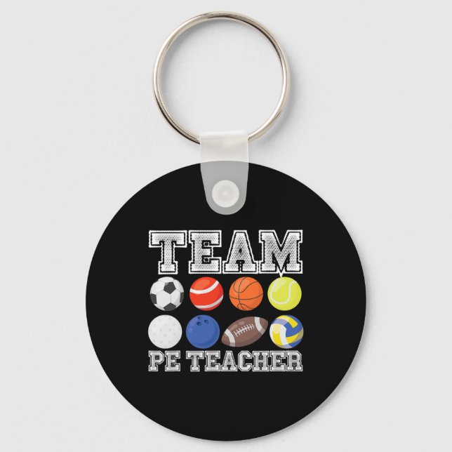 Porte-clés Équipe professeur d'éducation physique Professeur  (Recto)