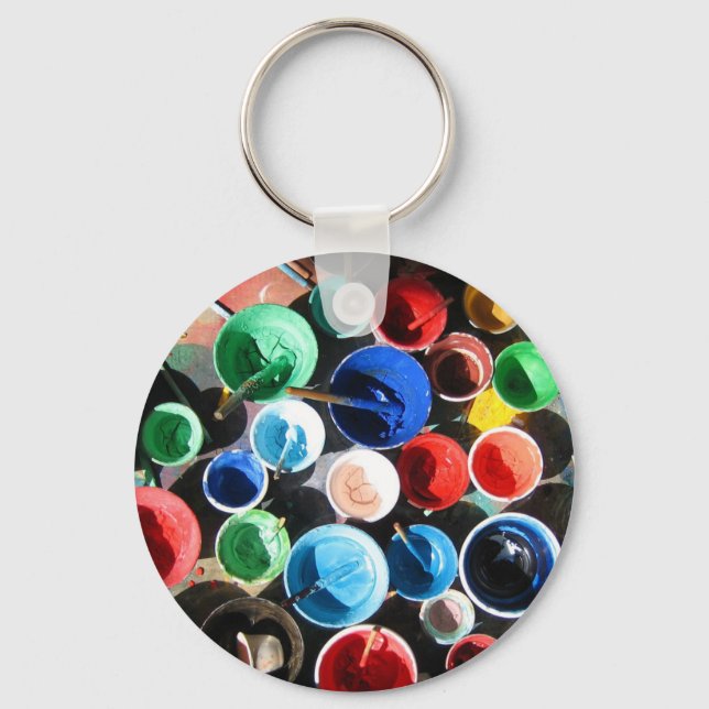 Porte-clés Équipement de peinture tibétain (Recto)