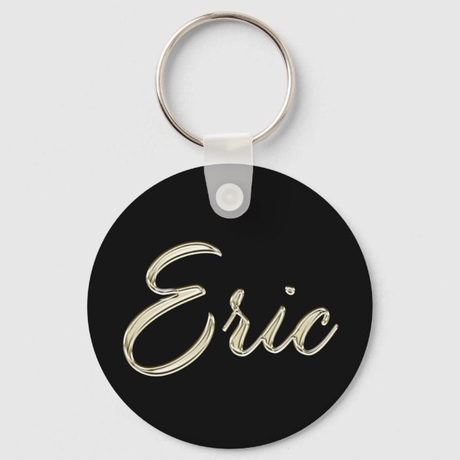 Porte-clés Eric Name Whitegold Button (Recto)
