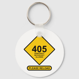 Porte-clés Erreur 405 : Méthode Démocratique Non Autorisée