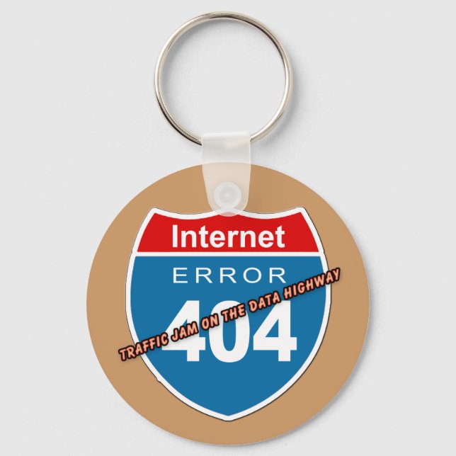 Porte-clés Erreur Internet 404 (Recto)