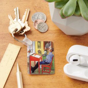 Porte-clés Esbjorn Faire ses devoirs par Carl Larsson