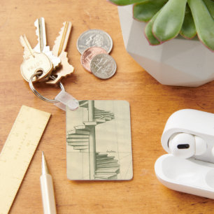 Porte-clés Escalier en colimaçon, escalier architectural vint