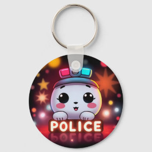Porte-clés Escouade de police mignonne – Conception de patrou