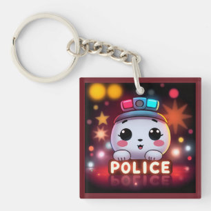 Porte-clés Escouade de police mignonne – Conception de patrou