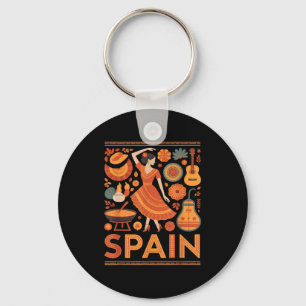 Porte-clés Espagne culture espagnole drôle flamenco guitare p