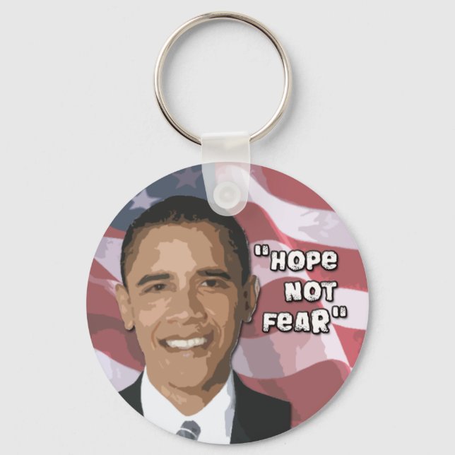 Porte-clés Espoir de ne pas craindre Obama Swag (Recto)