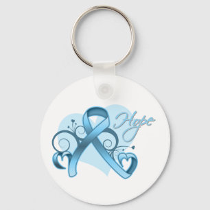 Porte-clés Espoir floral de ruban - Lymphedema