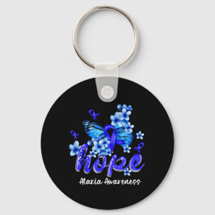Porte-clés Espoir Papillon Ruban Bleu Sensibilisation à l'ata