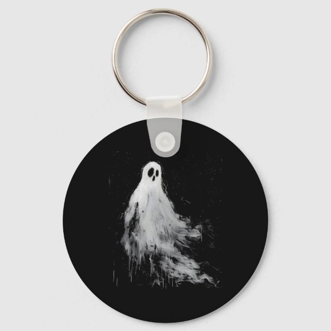 Porte-clés Esprit Fantôme Horreur Éffrayante Halloween Grunge (Recto)