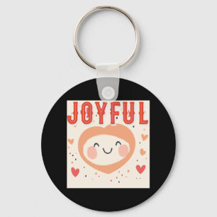 Porte-clés Esprit Joyeux Avec Un Coeur Génial