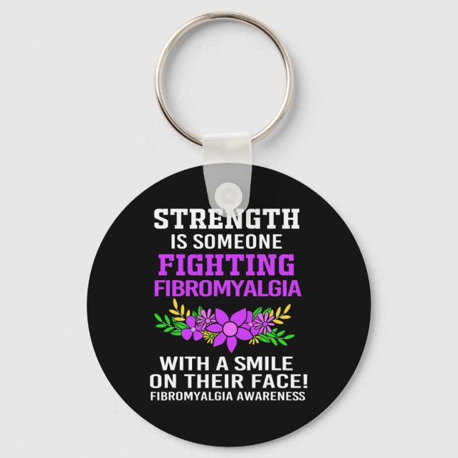 Porte-clés Est Quelqu'Un Qui Lutte Contre La Fibromyalgie Pou (Recto)