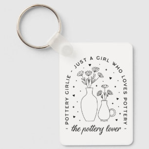 Porte-clés esthétique féminine amateur de poterie