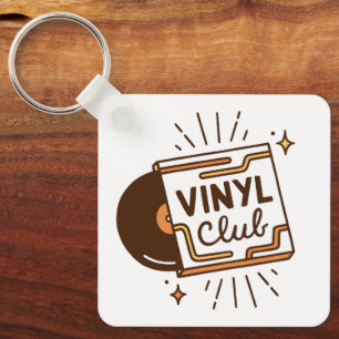 Porte-clés esthétique musicale analogique club vinyle