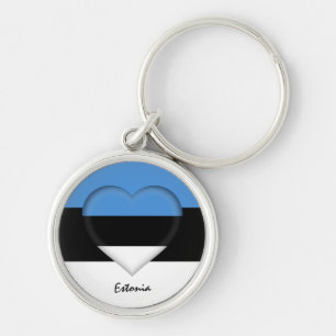 Porte-clés Estonie & Coeur, Estonien Drapeau mode / sports