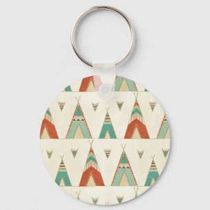 Porte-clés Étape Geo Sud-Ouest   Motif géométrique Teepee