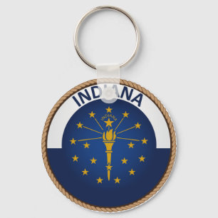 Porte-clés État de l'Indiana Drapeau