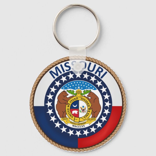 Porte-clés État du sceau du pavillon du Missouri (Recto)