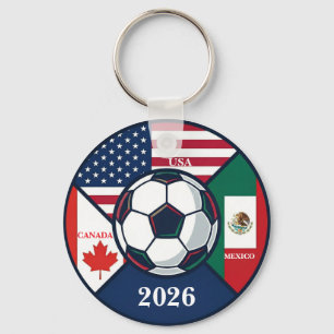 Porte-clés États-Unis Canada Mexique Football 2026