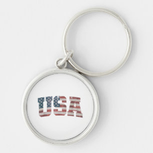 Porte-clés États-Unis Drapeau Patriotique 4 juillet Amérique