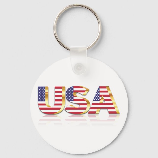 Porte-clés États-Unis - États-Unis d'Amérique - Drapeau - Pat (Recto)