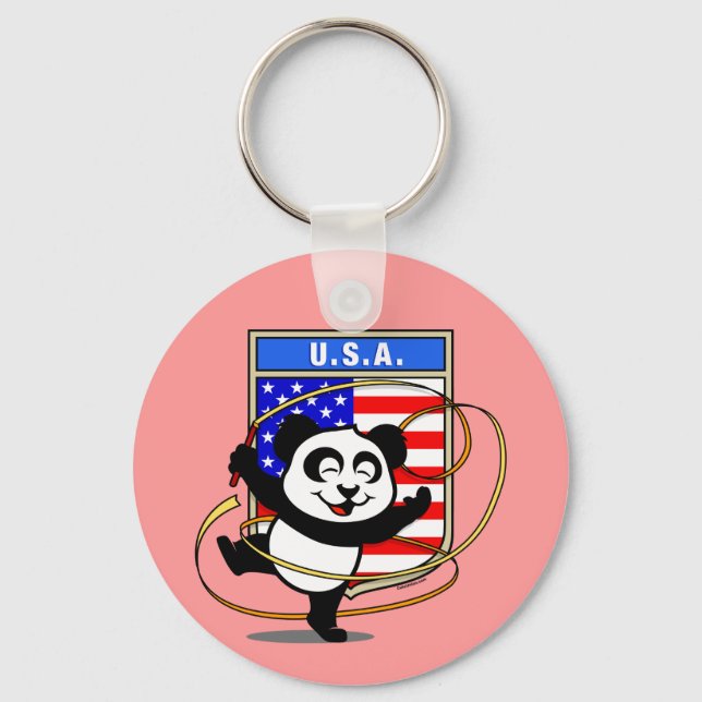 Porte-clés États-Unis Gymnastique rythmique Panda (Recto)