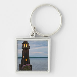Porte-clés États-Unis, Michigan. Décoration de jardin phare