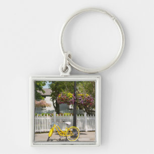 Porte-clés États-Unis, Michigan, Mackinac Island. Vélo jaune