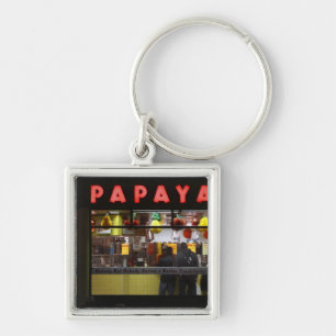 Porte-clés États-Unis, New York. Gray's Papaya : fenêtre