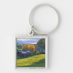 Porte-clés États-Unis, Vermont, Jenne Farm. Collines vertes o