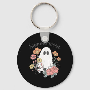 Porte-clés Été fantôme floral rétro Summerween Saison effraya