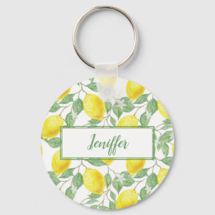 Porte-clés Été jaune citron doux.