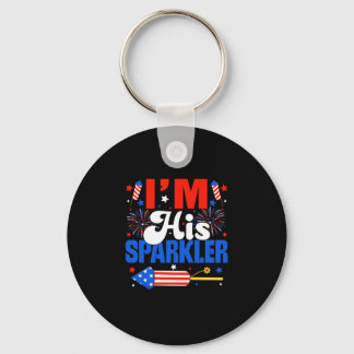 Porte-clés Étincelle masculine usa couples mariés 4 juillet