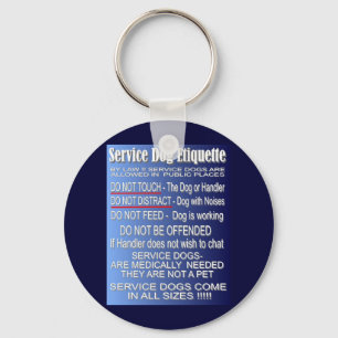 Porte-clés Étiquette de chien de service