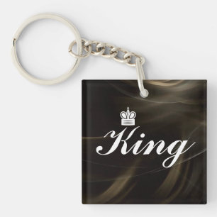 Porte-clés Étiquette de clé royale audacieuse pour homme cade