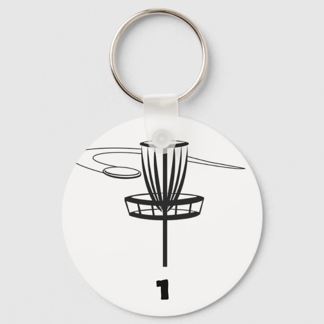 Porte-clés étiquette de sac de golf sur disque (Recto)