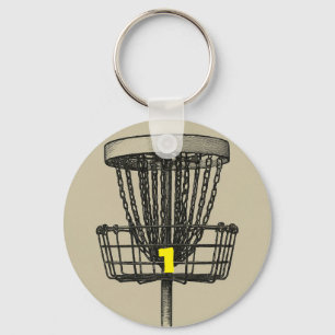 Porte-clés étiquette de sac de golf sur disque