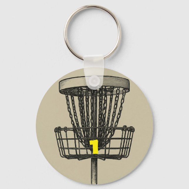 Porte-clés étiquette de sac de golf sur disque (Recto)