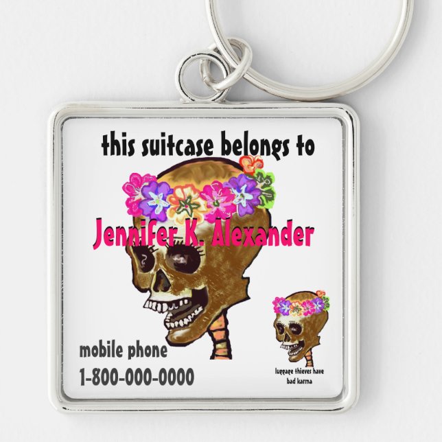 Porte-clés Étiquette d'identification de sac de bagage de (Devant)