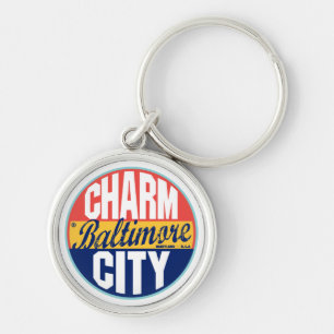 Porte-clés Étiquette vintage de Baltimore